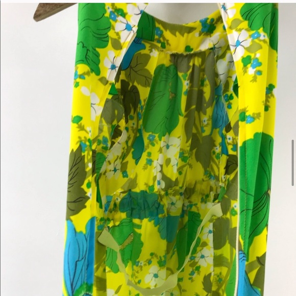 VINTAGE 60’s Retro Psychedelic Floral Maxi Dress - Picture 16 of 16